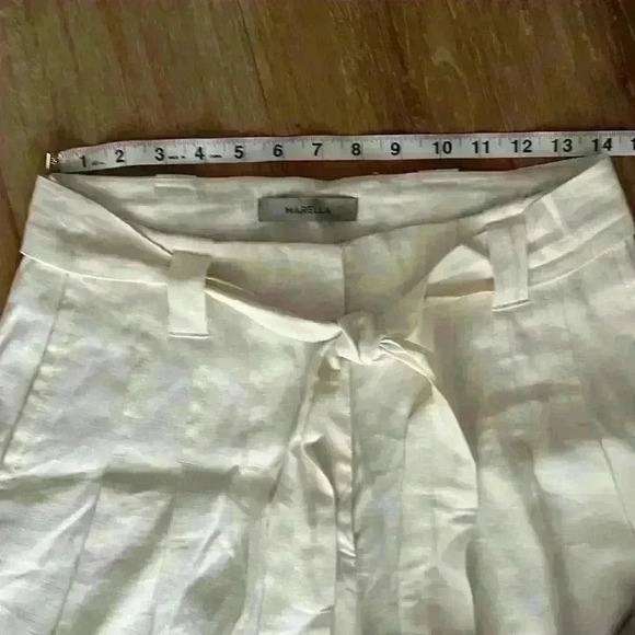 Marella Wide Leg Linen Pants Size - 6 - Picture 7 of 8